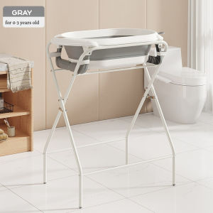 Baby Bath Tub with Stand Foldable Baby Bath Bracket Set Ergonomic Bath Support Station Anti-Slip Newborn Shower Rack Space-Saving Baby Essentials in Philippines