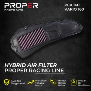 Proper Racing Line Filter Udara HYBRID Honda PCX 160 / Adv 160 / Vario 160 / Stylo 160 Filter udara proper vario 160 Saringan Udara Proper Vario 160 pcx 160 adv 160