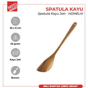 Wooden Spatula / Spatula Kayu HOMLIV Kayu Jati (1585050)(F12)
