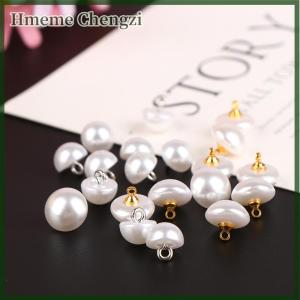 Hmeme 10Pcs 10mm 12mm Mushroom Faux Plastic Shirt Semicircle Buttons Shank Button For Clothing Decorative Mini Sewing DIY