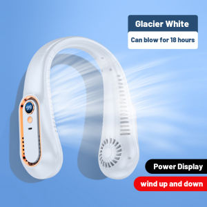 Neck fan 12000 mA Usb rechargeable mini portable neck fan leafless silent sports fan outdoor hanging neck fan Dual Cooling Mini Fan