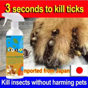 3 seconds Kills ticks🐱 Tick and Flea Killer Spary 600ml for ticks and fleas remover pet spray Plant formula for cats and dogs Pet skin care Harmless and lickable Anti ticks and fleas for dogs Pet insecticide spray
