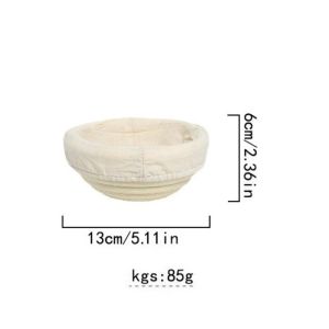 Round Oval Natural Rattan Basket Bread Fermentation Baking Mold + Cloth Liner Bread Proofing Basket