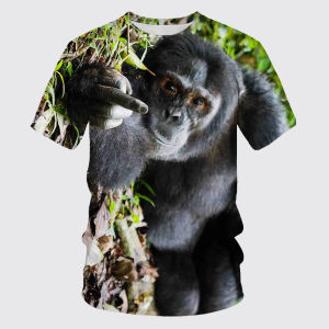 [Local Stock] VCC Gorilla 3D Print T-Shirt Men/Women Casual Summer Short Sleeve Tops Funny Monkey Streetwear Tee