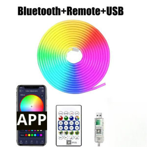 RGB Neon Light Strip 10m /3m Waterproof Music Sync Mode Remote Control + App Control LED Strip Light for Bedroom & Outdoors
