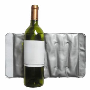 LINSBAYWU Reusable Wine Cooler Bag Quick-cooling Gray Insulated Wine Cooler Sleeve Rapid Ice Portable Wine Chiller Sleeve Party
