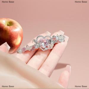 [COD] Home Base Pink Love Hair Clip One-word Duckbill Clip For Girls Side Clip Sweet Hairpin Womens Hair Accessories