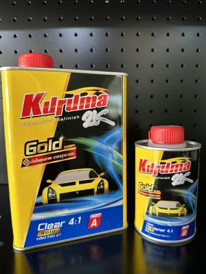 แล็กเกอร์รถยนต์/แลคเกอร์รถยนต์ คูรูม่าร์ 2K Kuruma 4:1พร้อมน้ำยา เคลียร์ คูลูม่า เคลือบเงา - ขนาด 0.8 ลิตร
