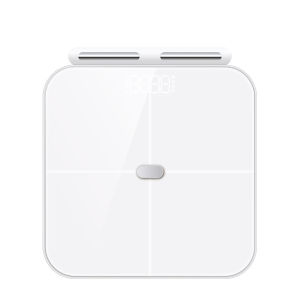 BUZUD Home Body Composition Scale CF586 8-Electrode Smart Body Composition Scale - Bluetooth & WiFi Sync Segmental Body Fat Analysis (Arms/Legs/Trunk) Visceral Fat 51 Metrics Unlimited Users 180kg Capacity