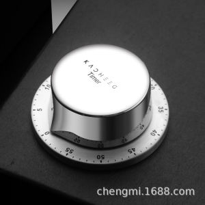 Đồng hồ hẹn giờ nấu ăn inox 304 cơ không dùng pin đếm ngược thời gian nấu có chuông báo dùng trong nhà bếp đế nam châm dán tiện dụng