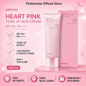 Celimax Heart Pink Tone Up Sun Cream SPF 50+ PA++++ 40mL for All Skin Types Lightweight