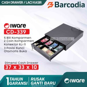 CASH DRAWER IWARE CD-339 LACI UANG KASIR 5 SLOT UANG KERTAS MURAH LACI KASIR METAL