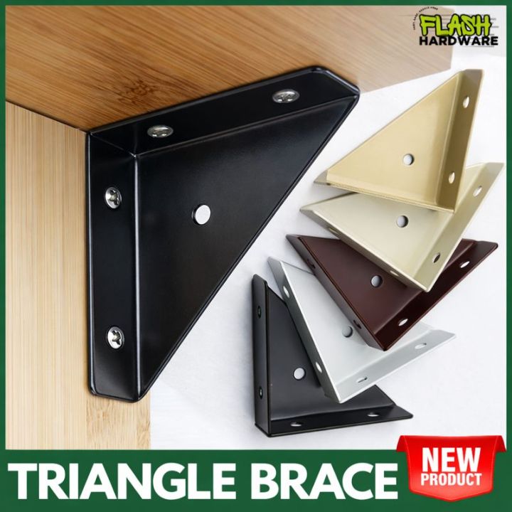 Triangle Shape Hardware Triangle Thickened Furniture Connector Corner Brace Support Angle ...