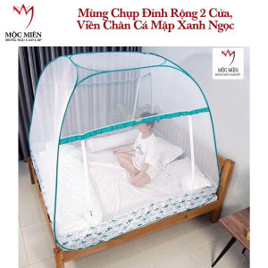 Màn Chụp  Mùng Chụp Đỉnh Rộng Cao Cấp Mộc Miên 18mx2m - 2 cửa ( video  hình thật )