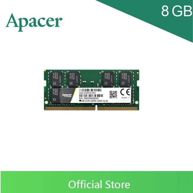 Apacer 8GB/16GB DDR4/3200 SODimm