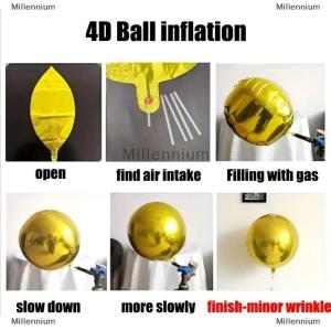 [COD] Millennium 4D Sphere 32 Inch Metal Mirror Effect Decorative Balloon For Celebrations And Party Decorations Filling With Helium Can Float