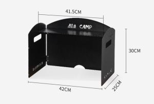 ร้านไทย จัดส่งในไทย แผ่น บังลม เตาแก๊ส แคมป์ปิ้ง มีทึ่วางเครื่องปรุง แผ่นบังลมแก๊ส ที่บังลมcamping