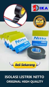 ISOLASI LISTRIK NITTO & UNIBEL ASLI 100% / ELECTRIC TAPE HITAM / ANTI ARUS LISTRIK KUAT / KABEL