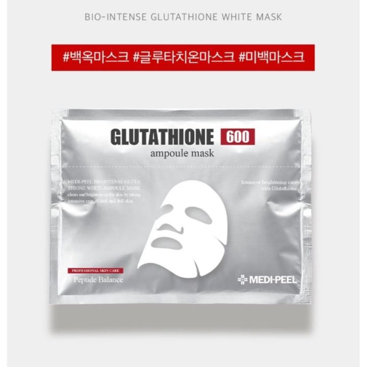 Mt n dng trng MEDI-PEEL Bio-Intense Glutathione White Ampoule Mask  30ml* 10 ea Mt N Lm Sng Da Mt N Cho Mi Loi Da Mt N Gim m Nu  V Tn Nhang -