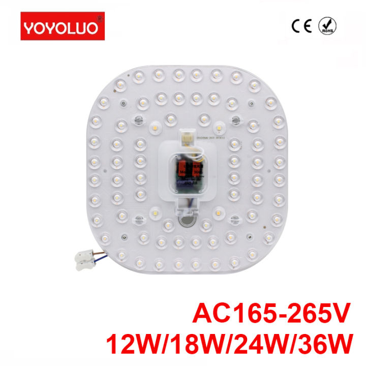 Led Ceiling Light Replacement Led Light Panel Squar Led Module Lamp Board 220V 12W 18W 24W 36W