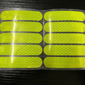 50pcs Colorful Reflective Stickers Strip Motorcycle Helmet Warning Safety Mark Shape Safety Reflector Strip Stickers