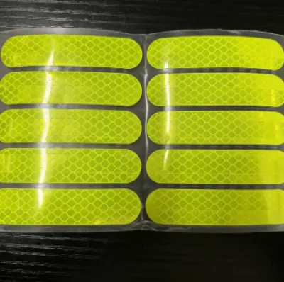 50Pcs Colorful Reflective Stickers Strip Motorcycle Helmet Warning Safety Mark Rim Shape Safety Reflector Strip Stickers Accessories
