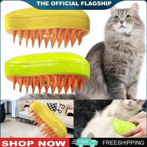 [TOPACE MALL]Rechargeable Electric Cat Grooming Brush with 3-in-1 Comb and Dematting Features Gentle and Effective Pet Hair Tool in Pink
