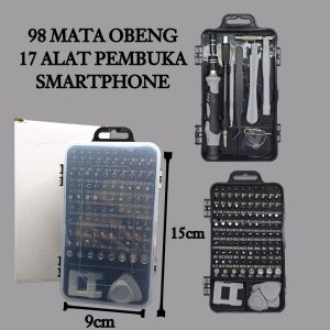 Obeng Set Screwdriver Reparasi Handphone Laptop Jam Magnetic 115 In 1 Tool Kit Magnet Alat Service Servis HP Elektronik 115in1 Obeng Serbaguna