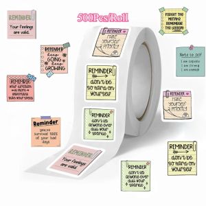 500Pcs/Roll Retro Bible Phrase Kids Rewards Stickers DIY Scrapbooks Album Decor Sealing Label Decals