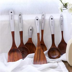 Solid Wood Cooking Tool Set Eco-friendly Teak Spatula Rice Scoop Environmental Protection Tableware Household Kitchen Supplies2026