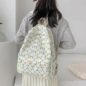 Qiala - DINAR Tas Ransel Wanita Backpack fashion Motif Bunga-bunga