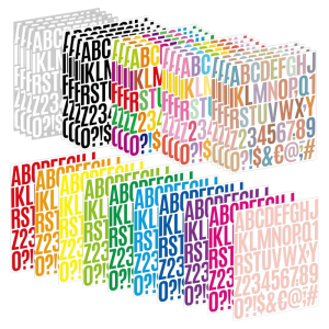 30Sheets Gold Glittering Letter Number Sticker Large Letter Sticker for Scrapbooking Journal Notebook Home Decoration