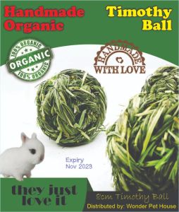 Natural Timothy Hay ball Pet Rabbit Hamster Chinchilla Guinea Pig play Chew Molar Toy (1pcs)