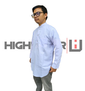 Kemeja Koko Kurta Embos Highwear Tangan Panjang
