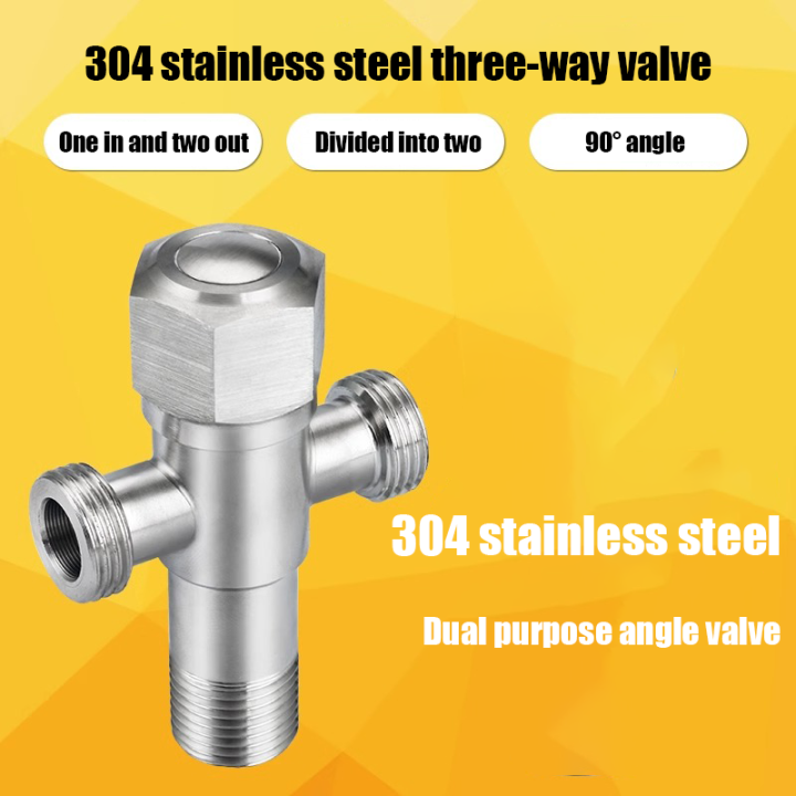 Stainless Steel 304 Two Way Angle Valve 90 degree toilet angle valve