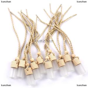 [COD] kunzhan 10pcs 5ml Car Perfume Bottle for Essential Oils Air Freshener Perfume Pendant
