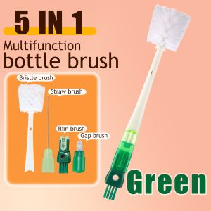 SURP LUCK 5in1 Baby Bottle Brush Nipple Cleaning Brush CleaningMulti-FunctionalWater Bottle Brush Set