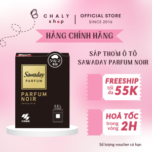 Sáp thơm ô tô cao cấp Sawaday Parfum hương Noir mạnh mẽ cho đàn ông 110g Nhật