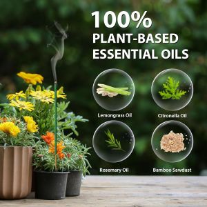 ZEEMIN 30pcs Mosquito Repellent Incense Stick Natural Plant-Based Bug Fly Preventor Citronella Oil Incense Sticks Garden Camping