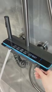 Hydro Powered Rain Shower Set  Digital Display  High Pressure Spray Gun