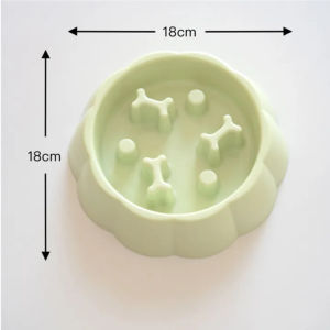 การฝึกอาหารช้าชามข้าวสุนัขกิน เล่น เผา ในชามเดียว การฝึกอาหารช้าชามข้าวสุนัขช่วยลดอาการหายใจไม่ออก ชามฝึกกินช้าชามอาหารสัตว์เลี้ยง