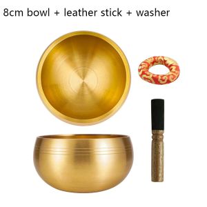LUXELU Đồng thau Bát âm thanh Phật Tụng kinh Thiền Bát hát Thanh da Bát thần chú Nepal