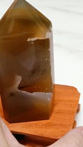 SG Local stock . Druzy Agate  Tower with pocket