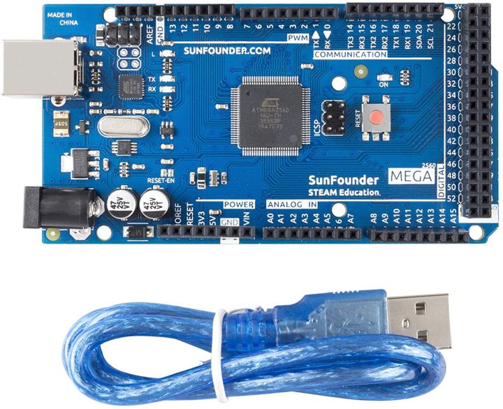 MEGA 2560 R3 Board ATmega2560 ATMEGA16U2 + USB Cable Compatible with ...