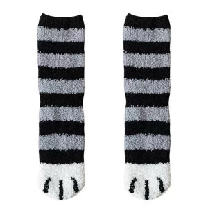 【𝗥𝗲𝗮𝗱𝘆 𝗦𝘁𝗼𝗰𝗸】Cute Cat Warm Sleeping Socks Paw Cotton Socks Maternity Stocking Confinement Socks Winter Socks