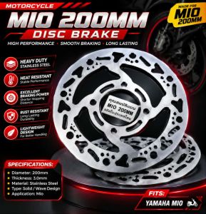 Lighten Disc Brake 200mm 4Holes For Mio