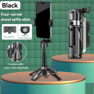 Lenuo gậy tự sướng điện thoại di động du lịch tay cầm xách tay nhiếp ảnh bốn chân chống rung có thể thu vào gậy Selfie du lịch cầm tay