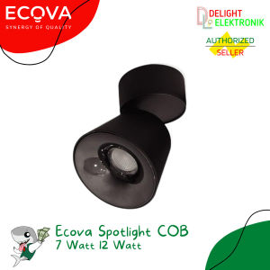 Lampu Spotlight LED COB Ecova Hitam 7 12W Watt