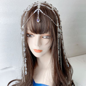 The same hair accessory from the TV series elegant water drop tassel headpiece popular on social media crystal headpiece