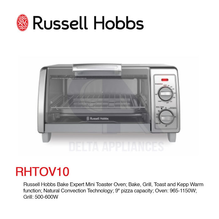 Russell Hobbs RHTOV10 Bake Expert Mini Toaster Oven Inch Pizza